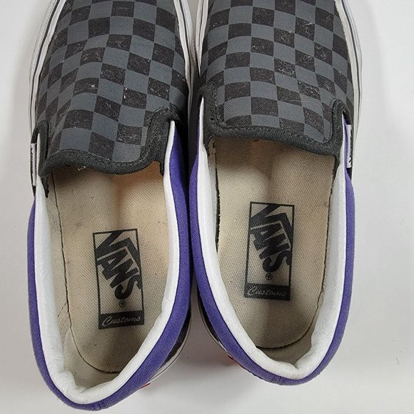 Vans Custom Checkered Purple Black Magic AllStars